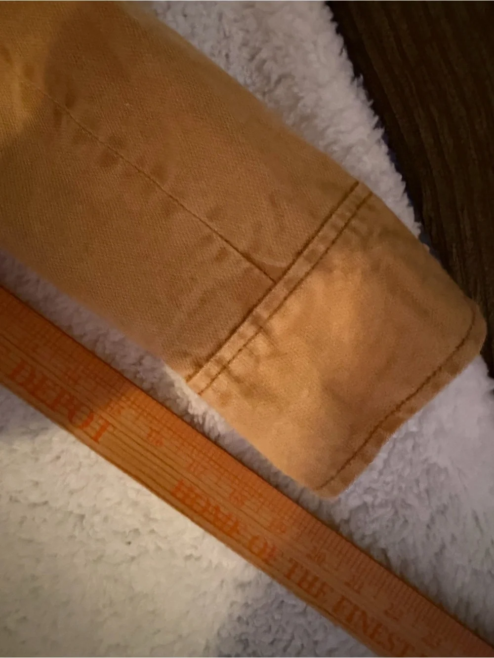 Men's Tan Workwear Jacket with Quilted Lining - Picture 7 of 7